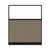 Configurable Acoustic Cubicle Partition Electric Hush Panel 5' x 6' W/Window Slate Woven Fabric Clear Window Black Trim