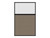 Portable and Acoustic Partition Hush Panel Configurable Cubicle Partition 4' x 6' W/ Window Slate Woven Fabric Clear Fluted Window Black Trim