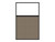 Portable and Acoustic Partition Hush Panel Configurable Cubicle Partition 3' x 6' W/ Window Slate Woven Fabric Frosted Window Black Trim