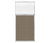 Portable and Acoustic Partition Hush Panel Configurable Cubicle Partition 3' x 6' W/ Window Slate Woven Fabric Clear Fluted Window