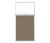 Portable and Acoustic Partition Hush Panel Configurable Cubicle Partition 3' x 6' W/ Window Slate Woven Fabric Frosted Window