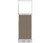 Configurable Acoustic Cubicle Partition Electric Hush Panel 2' x 6' Slate Woven Fabric Frosted Window w/ Electric Channel