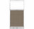 Configurable Acoustic Cubicle Partition Electric Hush Panel 3' x 6' Slate Woven Fabric Clear Window w/ Electric Channel