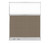 Configurable Acoustic Cubicle Partition Electric Hush Panel 5' x 6' Slate Woven Fabric Frosted Window w/ Electric Channel