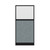 Configurable Acoustic Cubicle Partition Electric Hush Panel 3' x 6' W/Window Powder Blue Woven Fabric Clear Fluted Window Black Trim
