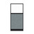 Configurable Acoustic Cubicle Partition Electric Hush Panel 3' x 6' W/Window Powder Blue Woven Fabric Clear Window Black Trim
