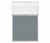 Portable and Acoustic Partition Hush Panel Configurable Cubicle Partition 4' x 6' W/ Window Powder Blue Woven Fabric Clear Fluted Window