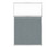 Portable and Acoustic Partition Hush Panel Configurable Cubicle Partition 4' x 6' W/ Window Powder Blue Woven Fabric Clear Window