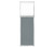 Portable and Acoustic Partition Hush Panel Configurable Cubicle Partition 2' x 6' W/ Window Powder Blue Woven Fabric Frosted Window