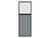 Portable and Acoustic Partition Hush Panel Configurable Cubicle Partition 2' x 6' W/ Window Powder Blue Woven Fabric Clear Fluted Window Black Trim
