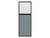 Portable and Acoustic Partition Hush Panel Configurable Cubicle Partition 2' x 6' W/ Window Powder Blue Woven Fabric Clear Window Black Trim