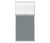 Portable and Acoustic Partition Hush Panel Configurable Cubicle Partition 3' x 6' W/ Window Powder Blue Woven Fabric Clear Fluted Window