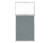 Portable and Acoustic Partition Hush Panel Configurable Cubicle Partition 3' x 6' W/ Window Powder Blue Woven Fabric Frosted Window
