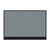 Configurable Acoustic Cubicle Partition Electric Hush Panel 6' x 4' Powder Blue Woven Fabric Black Trim