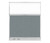 Configurable Acoustic Cubicle Partition Electric Hush Panel 5' x 6' Powder Blue Woven Fabric Clear Window w/ Electric Channel