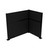 Acoustic Portable Partition Pre-Configured Hush Panel Electric Cubicle, L Shape 6' x 4' Black Woven Fabric - Black Trim