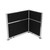 Acoustic Portable Partition Pre-Configured Hush Panel Electric Cubicle, L Shape 6' x 4' Black Woven Fabric - Silver Trim