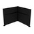 Acoustic Portable Partition Pre-Configured Hush Panel Electric Cubicle, L Shape 6' x 6' Black Woven Fabric - Black Trim