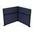 Acoustic Portable Partition Pre-Configured Hush Panel Electric Cubicle, L Shape 6' x 6' Navy Blue Woven Fabric - Black Trim