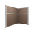 Acoustic Portable Partition Pre-Configured Hush Panel Cubicle, L Shape 6' x 4' L-Build Mocha Woven Fabric - Silver Trim