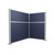 Acoustic Portable Partition Pre-Configured Hush Panel Cubicle, L Shape 6' x 4' L-Build Navy Blue Woven Fabric - Silver Trim