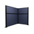 Acoustic Portable Partition Pre-Configured Hush Panel Cubicle, L Shape 6' x 4' Navy Blue Woven Fabric - Black Trim