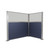 Acoustic Portable Partition Pre-Configured Hush Panel Cubicle, L Shape 6' x 4' L-Build w/ Window Navy Blue Woven Fabric - Silver Trim
