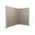 Acoustic Portable Partition Pre-Configured Hush Panel Cubicle, L Shape 6' x 4' Warm Pebble Woven Fabric - Silver Trim