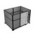 Hush Panel Electric Cubicle Sliding Door KIT, 6'h x 8'w x 6'd, Matte Black Trim, Frosted Poly, 6'h x 4'w Right Door, Woven Cloud Gray