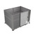 Hush Panel Electric Cubicle Sliding Door KIT, 6'h x 8'w x 6'd, Silver Trim, Frosted Poly, 6'h x 4'w Right Door, Woven Cloud Gray