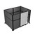 Hush Panel Cubicle Sliding Door KIT, 6'h x 8'w x 6'd, Matte Black Trim, Frosted Poly, 6'h x 4'w Right Door, Woven Charcoal Gray