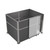 Hush Panel Cubicle Sliding Door KIT, 6'h x 8'w x 6'd, Silver Trim, Frosted Poly, 6'h x 4'w Right Door, Woven Charcoal Gray