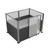 Hush Panel Cubicle Sliding Door KIT, 6'h x 8'w x 6'd, Silver Trim, Frosted Poly Window, Frosted Poly 6'h x 4'w Right Door, Woven Charcoal Gray