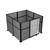 Hush Panel Cubicle Sliding Door KIT, 6'h x 8'w x 8'd, Matte Black Trim, Frosted Poly, 6'h x 4'w Right Door, Woven Cloud Gray