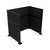 Portable Partition Wall Pre-Configured Hush Panel Electric Cubicle, U Shape 6' x 4' Black Woven Fabric - Black Trim