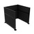 Portable Partition Wall Pre-Configured Hush Panel Electric Cubicle, U Shape 6' x 6' Black Woven Fabric - Black Trim