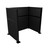 Portable Partition Wall Pre-Configured Hush Panel Cubicle, U Shape 6' x 4' Black Woven Fabric - Black Trim