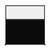 Hush Screen Portable Partition 6' x 6' Black Fabric Clear Window Without Wheels Black Trim
