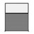 Hush Screen Portable Partition 5' x 6' Ash Gray Fabric Frosted Window Without Wheels Black Trim