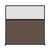 Hush Screen Portable Partition 6' x 6' Taupe Fabric Clear Fluted Window Without Wheels Black Trim