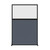 Hush Screen Portable Partition 4' x 6' Midnight Blue Fabric Frosted Window Without Wheels Black Trim
