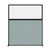 Hush Screen Portable Partition 5' x 6' Steel Blue Fabric Clear Window Without Wheels Black Trim