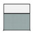 Hush Screen Portable Partition 6' x 6' Steel Blue Fabric Clear Window Without Wheels Black Trim