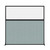 Hush Screen Portable Partition 6' x 6' Steel Blue Fabric Frosted Window Without Wheels Black Trim