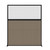 Hush Screen Portable Partition 5' x 6' Speckled Gray Fabric Clear Fluted Window Without Wheels Black Trim