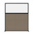 Hush Screen Portable Partition 5' x 6' Speckled Gray Fabric Clear Window Without Wheels Black Trim