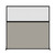 Hush Screen Portable Partition 6' x 6' Speckled Gray Fabric Clear Fluted Window Without Wheels Black Trim