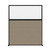 Hush Screen Portable Partition 5' x 6' Limestone Fabric Frosted Window Without Wheels Black Trim