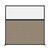 Hush Screen Portable Partition 6' x 6' Limestone Fabric Clear Window Without Wheels Black Trim