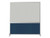 DivideWrite Portable Whiteboard Partition 6' x 6' Navy Blue Fabric - Silver Trim